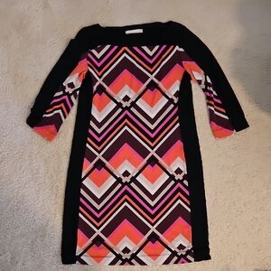 Banana Republic Black and White Sheath Dress 3/4 Raglan Sleeves